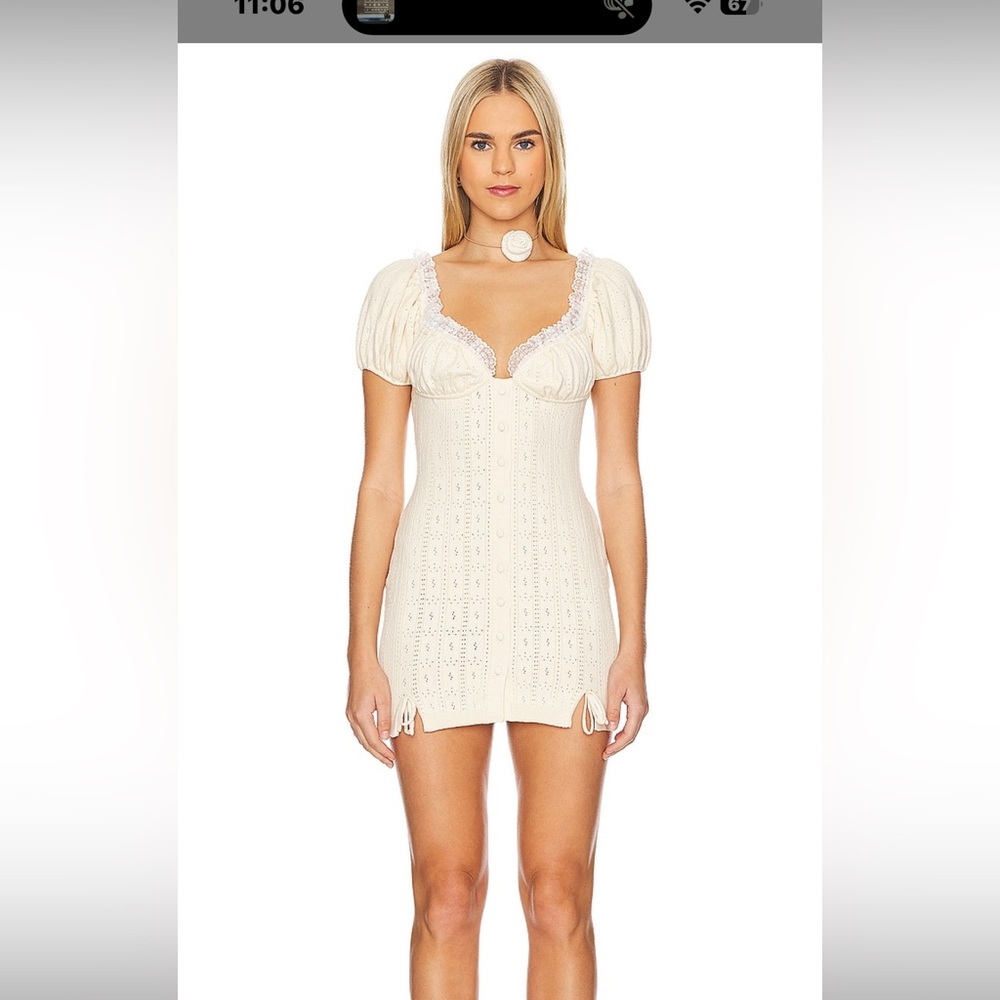For love and lemons “Daniela mini dress in cream”